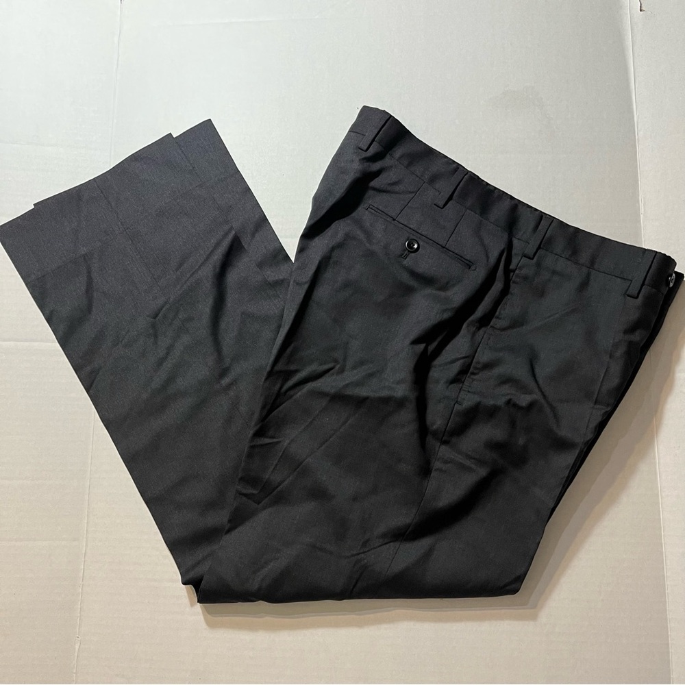 Incotex Charcoal Pants/Trousers 36Wx31 Wool Flat Front High Comfort Portugal